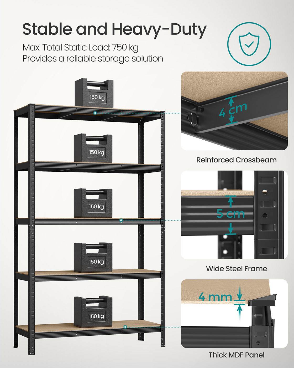 Set of 2 Silver Garage Shelving - image 99