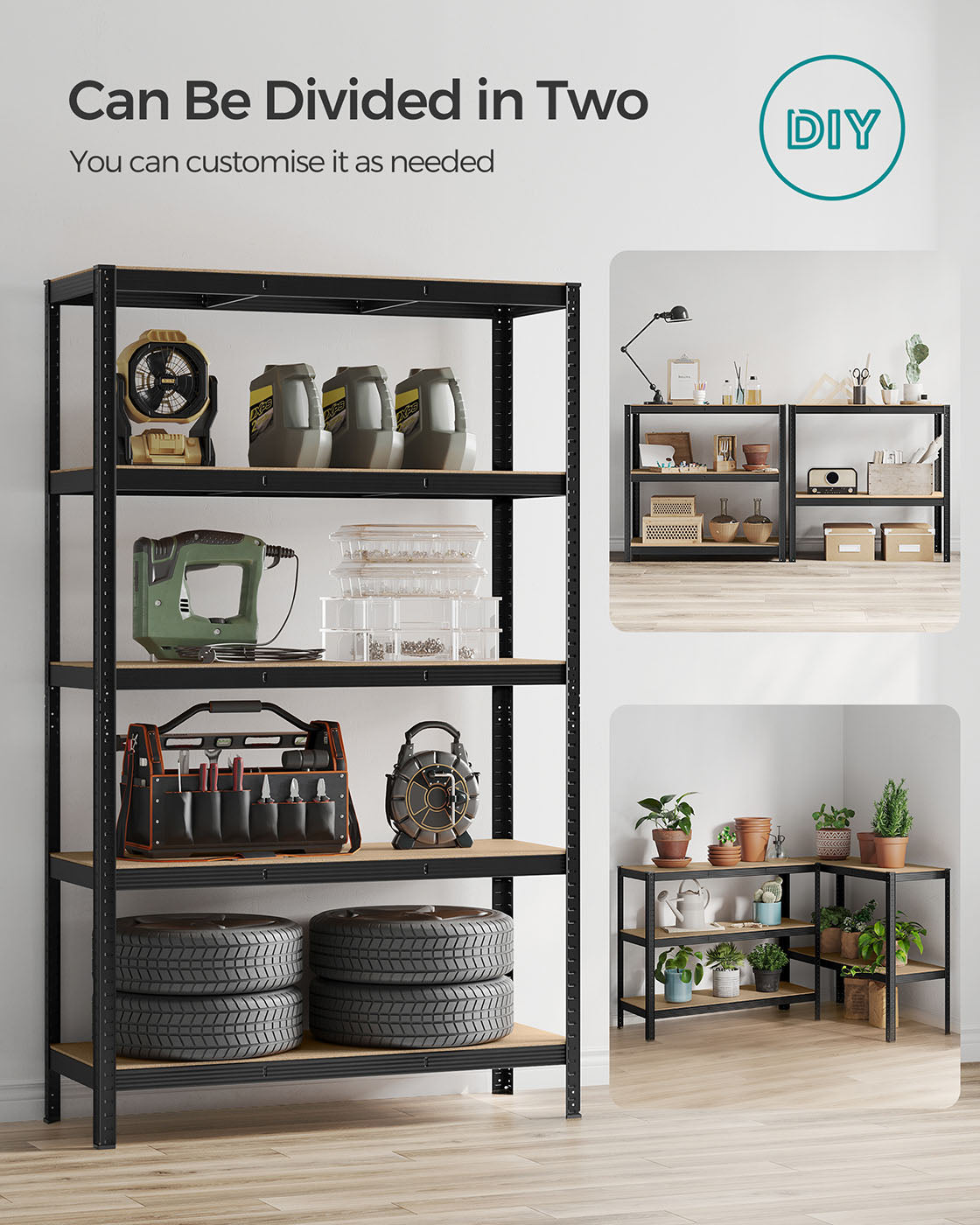 Set of 2 Silver Garage Shelving - image 102
