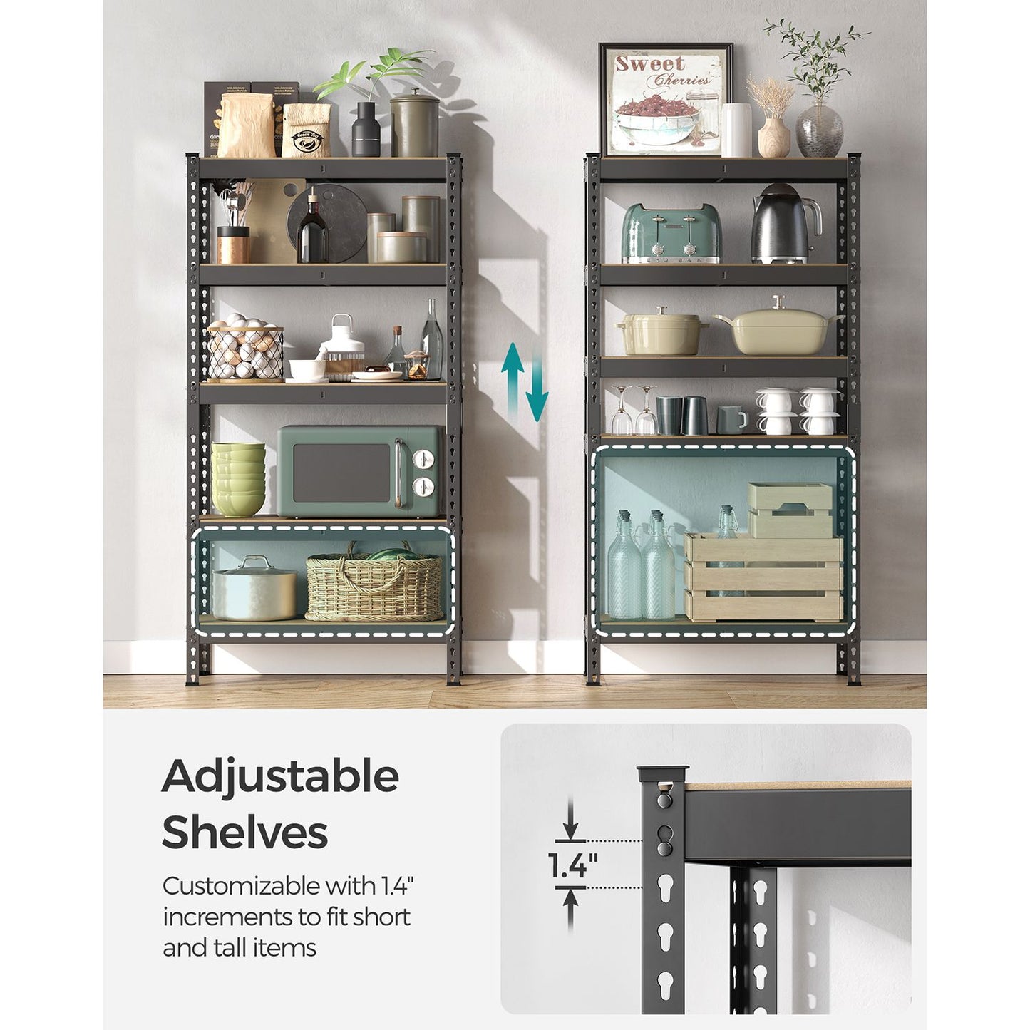 5-Tier Garage Storage Shelf - HWLEXTRA 
