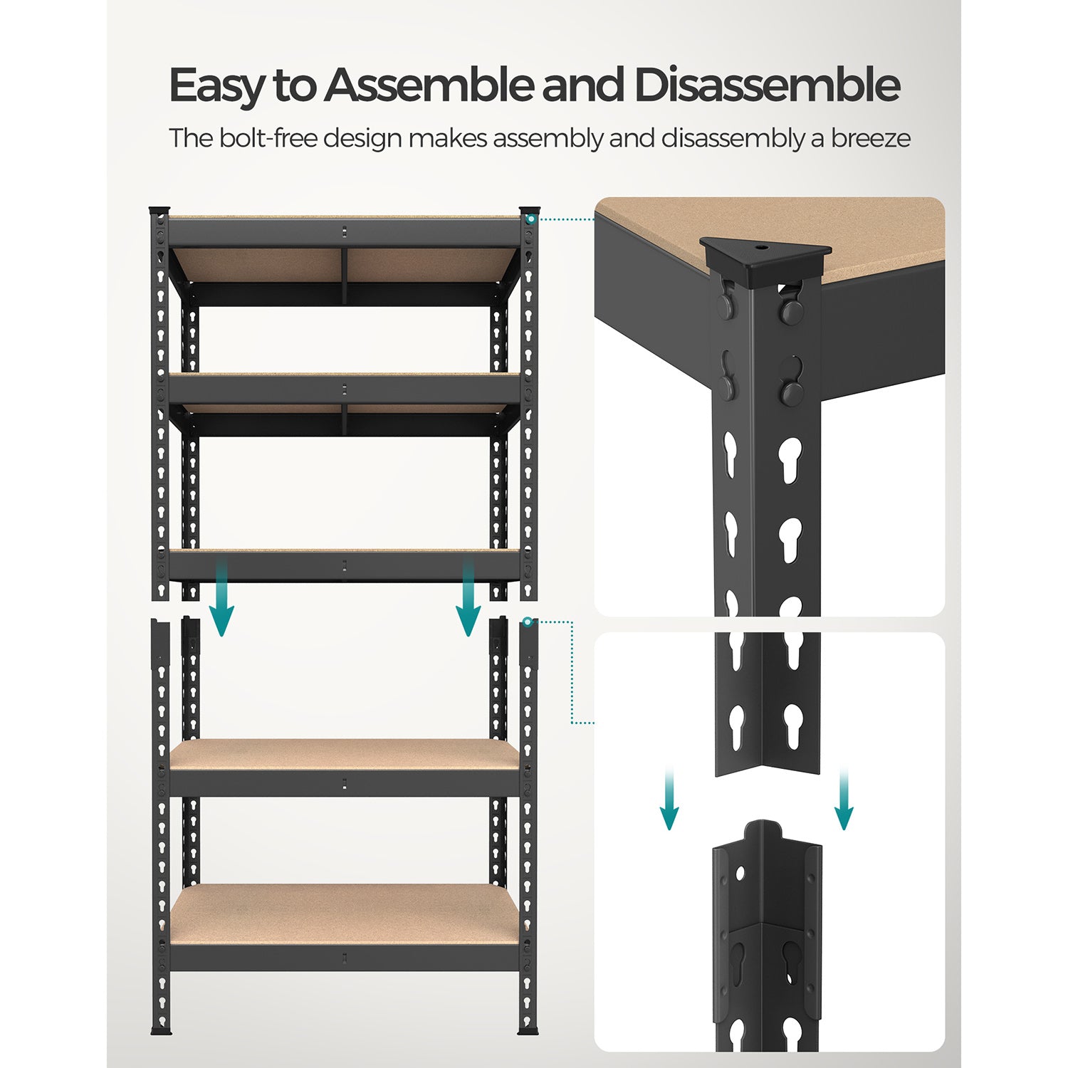 5-Tier Garage Storage Shelf - HWLEXTRA 