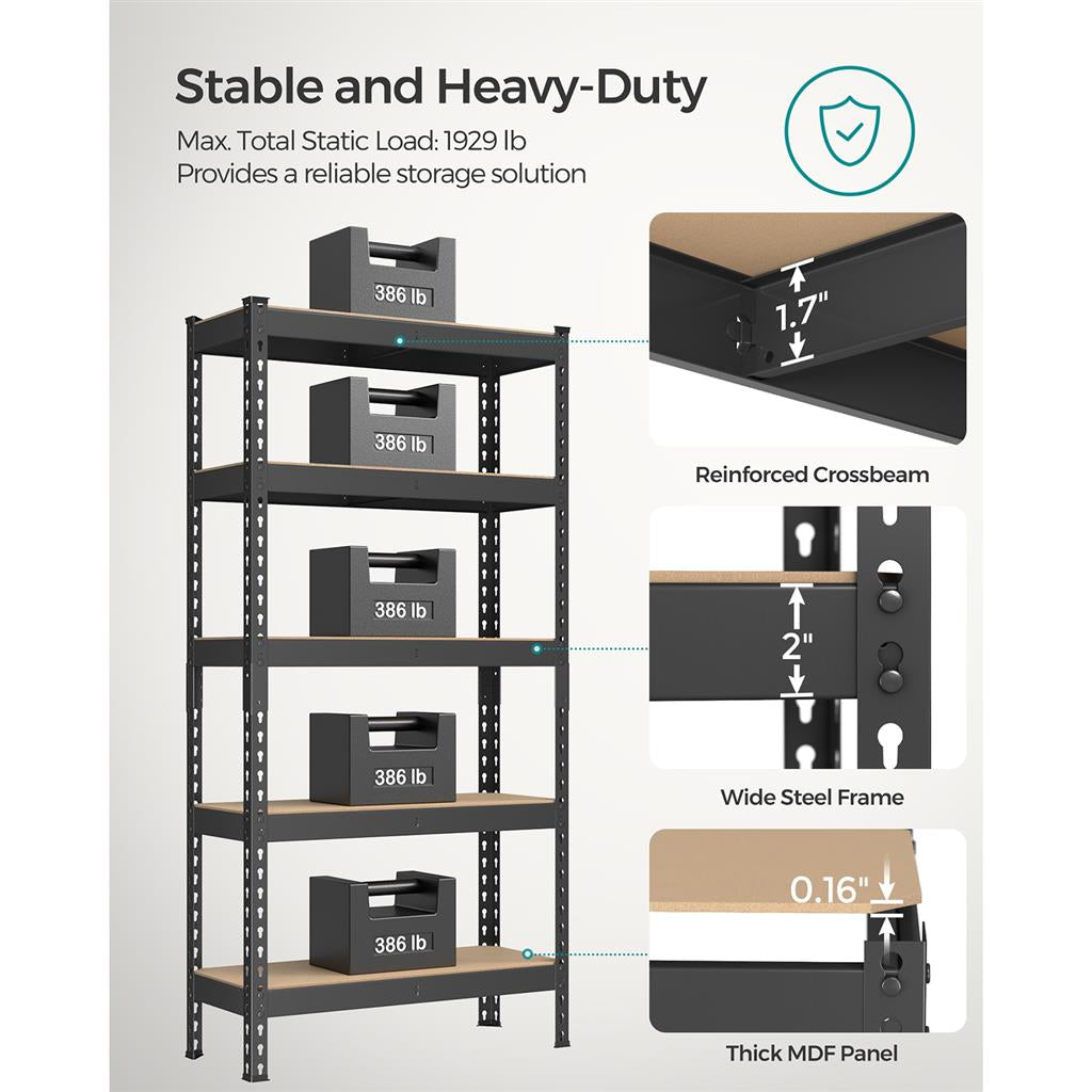 5-Tier Storage Shelves Set of 2