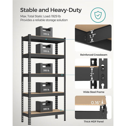 5-Tier Storage Shelves Set of 2