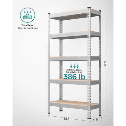5-Tier Garage Storage Shelf - HWLEXTRA 