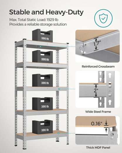 5-Tier Storage Shelves Set of 2