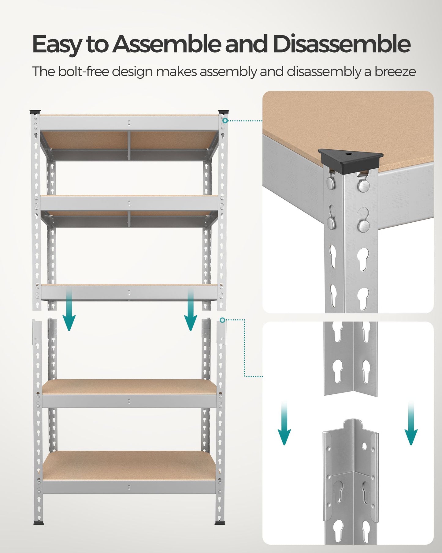 5-Tier Storage Shelves Set of 2