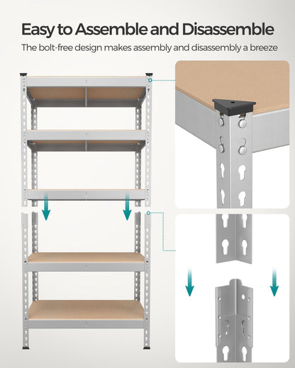 5-Tier Storage Shelves Set of 2