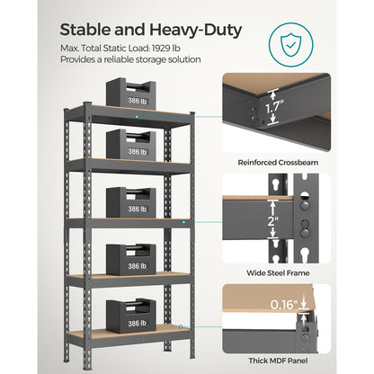 5-Tier Garage Storage Shelf - HWLEXTRA 