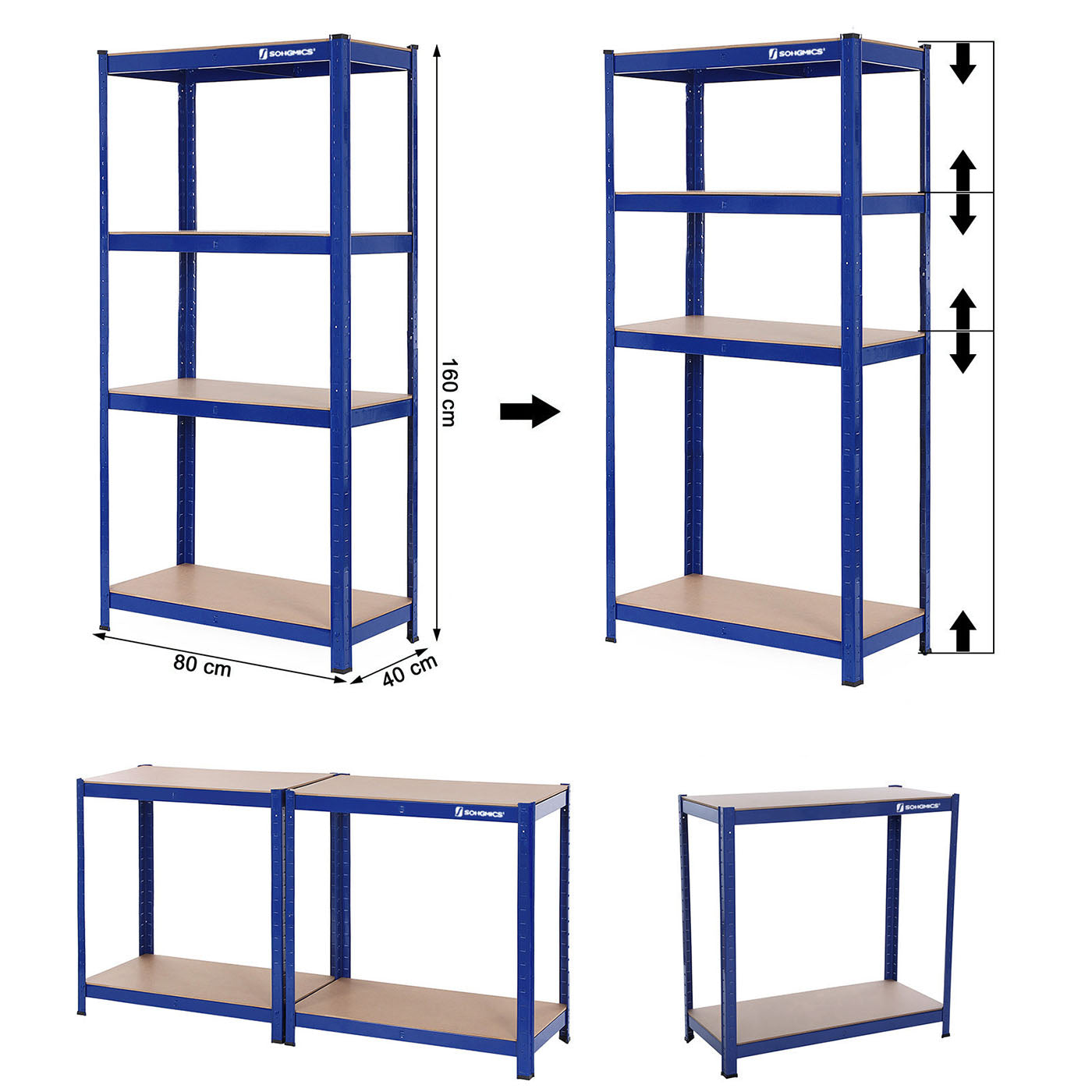 Set of 2 Silver Garage Shelving - image 61