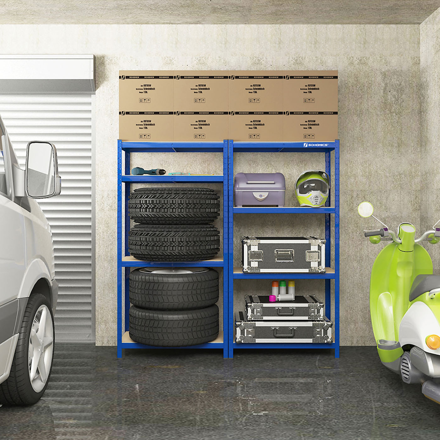 Set of 2 Silver Garage Shelving - image 62