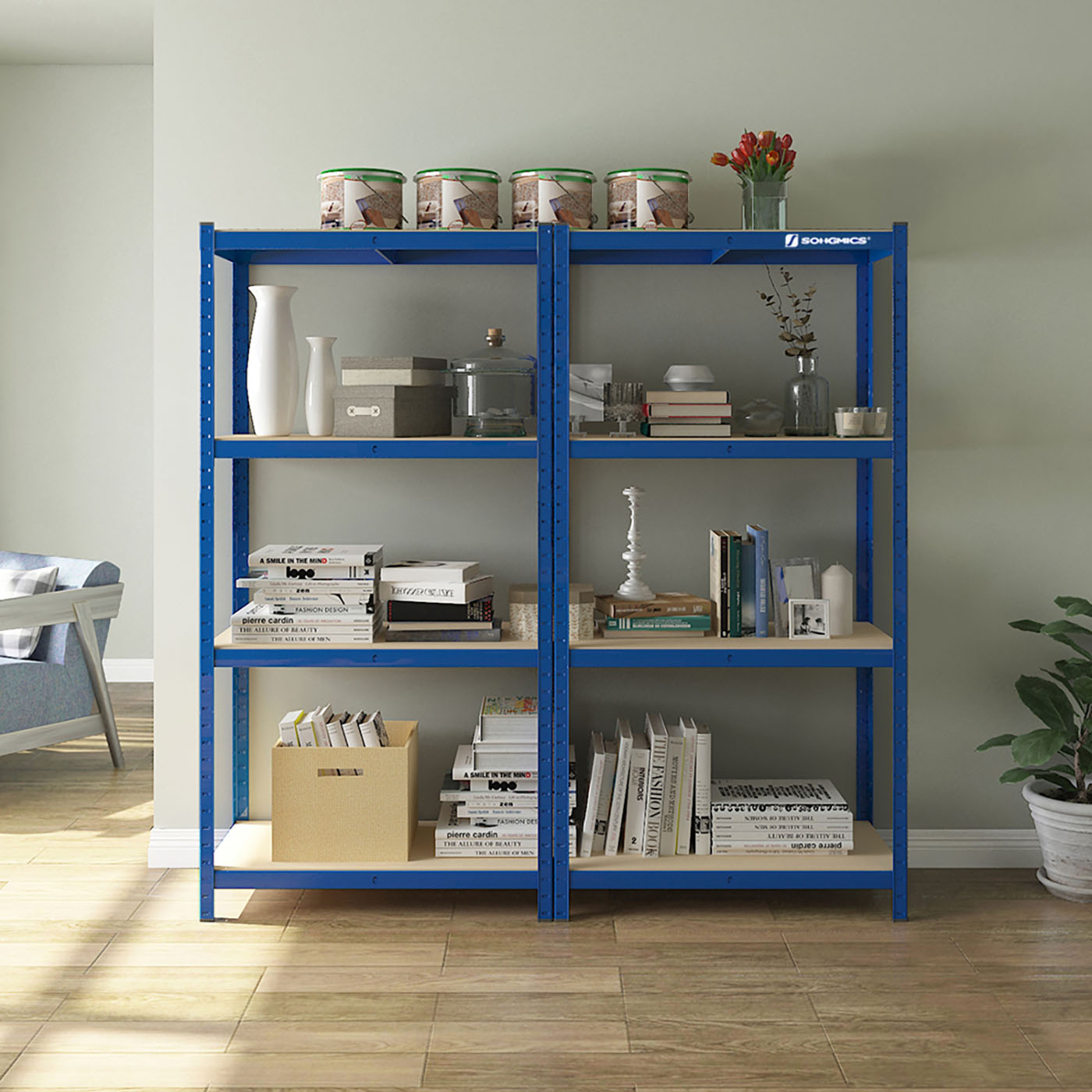 Set of 2 Silver Garage Shelving - image 66