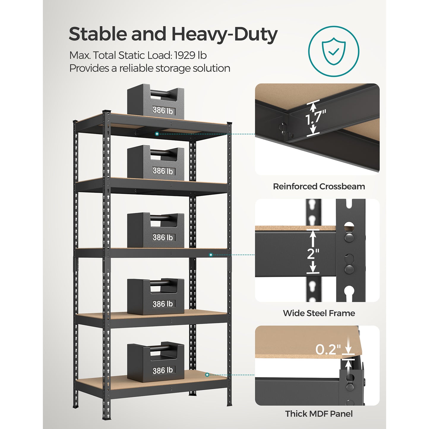 5-Tier Garage Storage Shelf