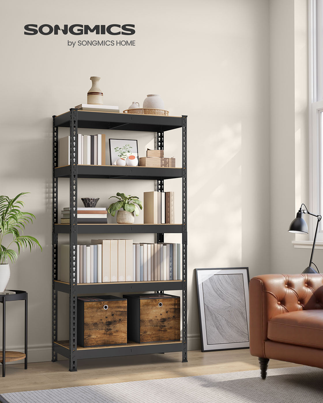 5-Tier Storage Shelves for Study Shed Basement