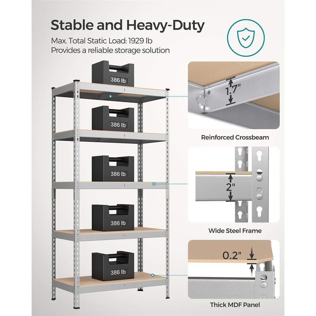 5-Tier Garage Storage Shelf
