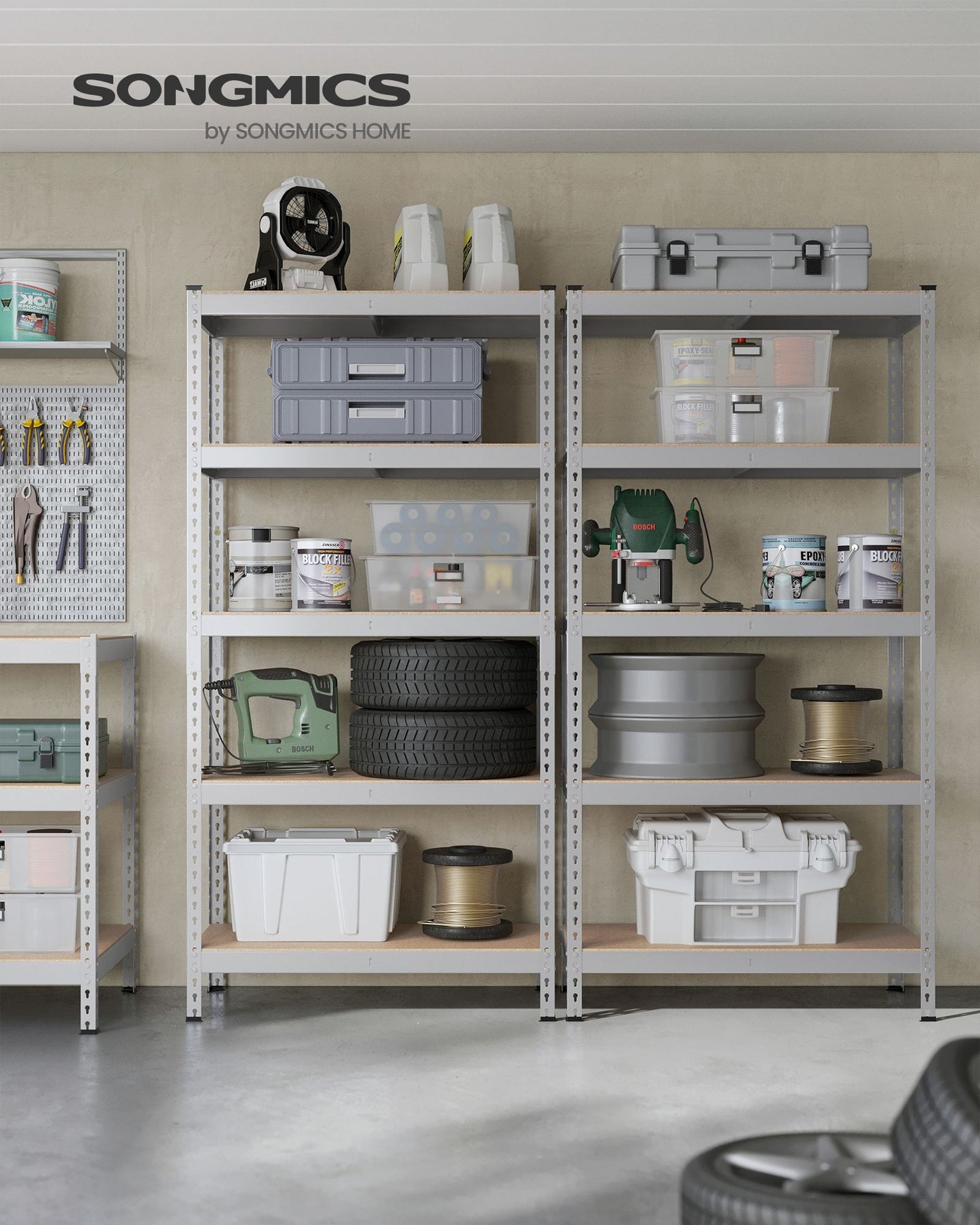 5-Tier Storage Shelves Set of 2