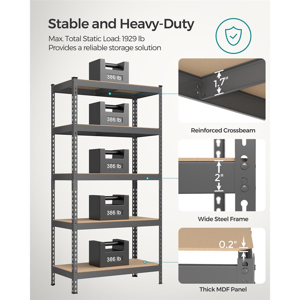 5-Tier Garage Storage Shelf