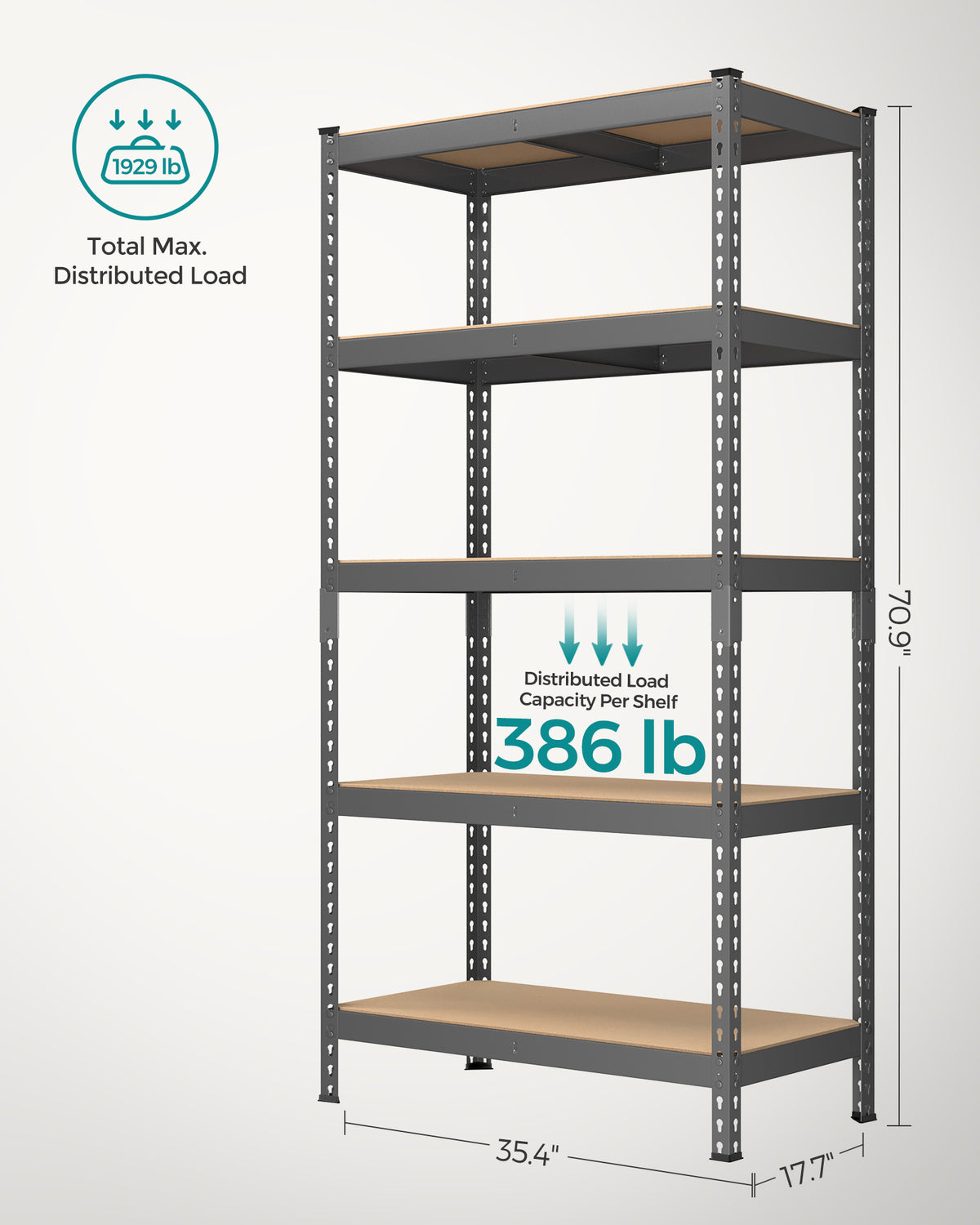 5-Tier Storage Shelves Set of 2