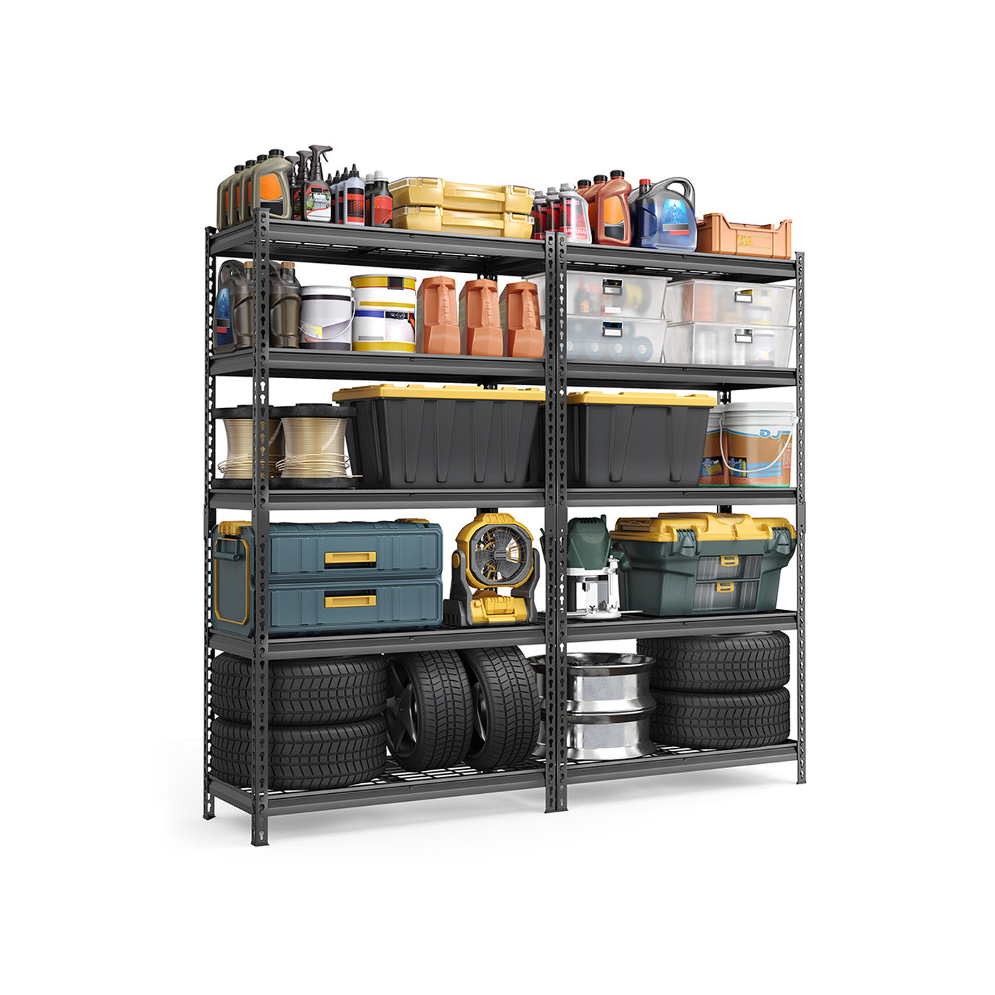 5-Tier Storage Shelves, 2,250 lb Load - HWLEXTRA 
