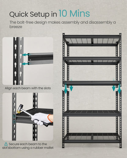 5-Tier Storage Shelves, 2,250 lb Load - HWLEXTRA 