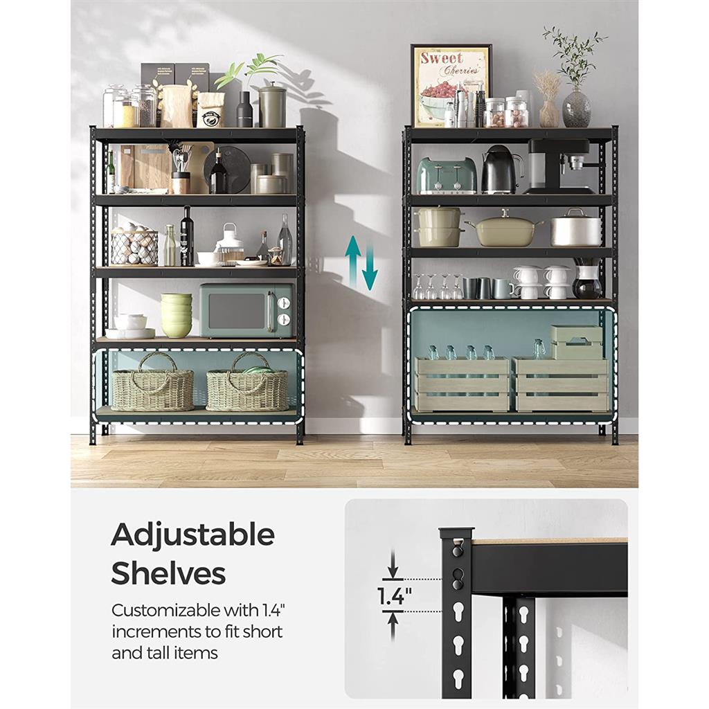 5-Tier Storage Shelves Set of 2