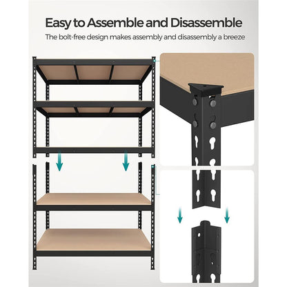5-Tier Storage Shelves Set of 2