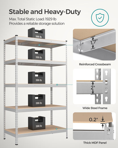 5-Tier Storage Shelves Set of 2