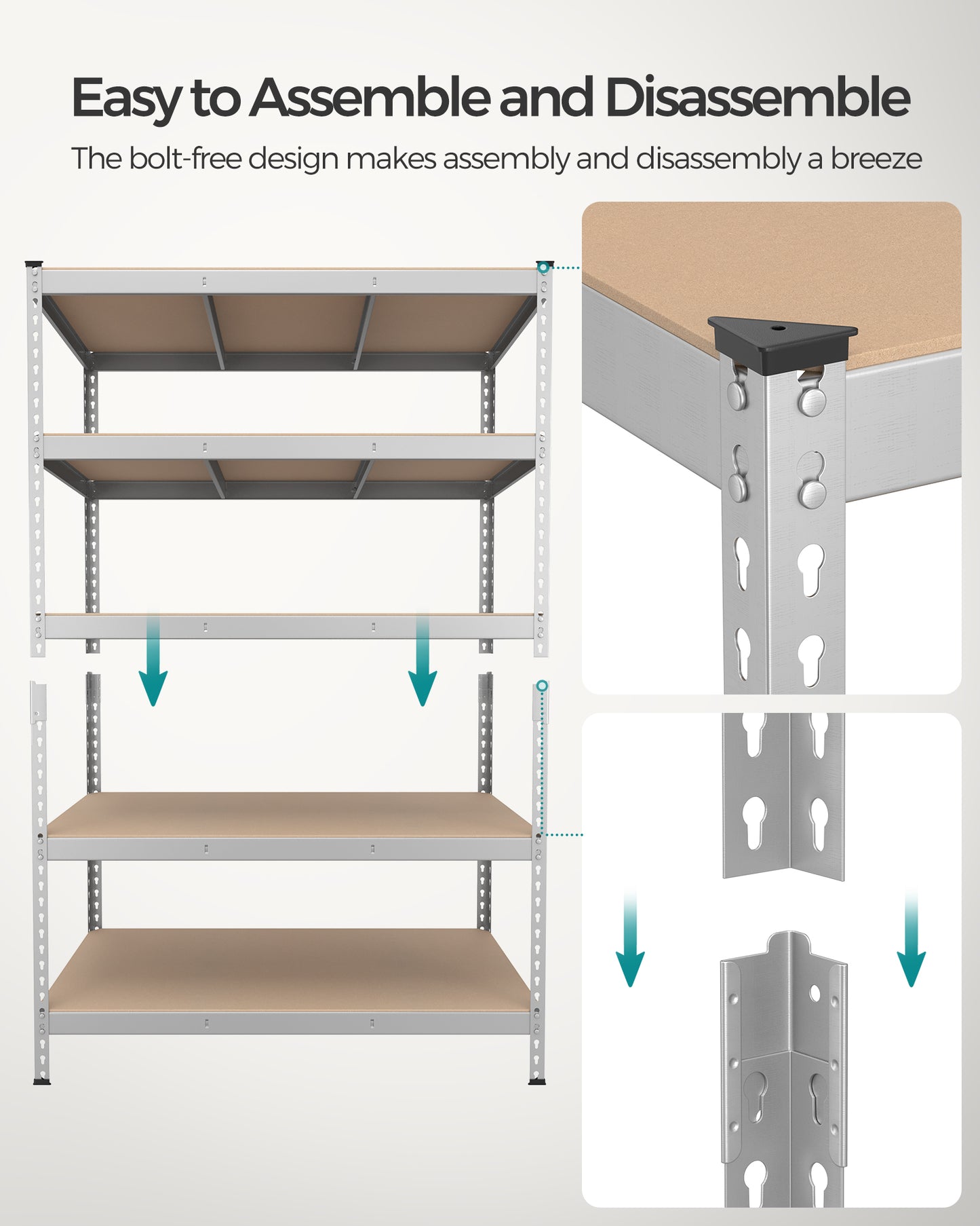 5-Tier Storage Shelves Set of 2