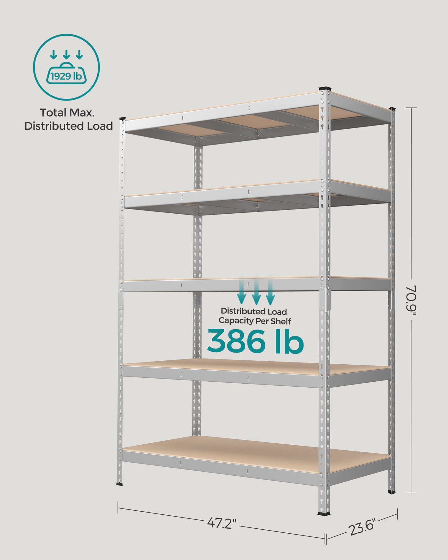 5-Tier Storage Shelves Set of 2