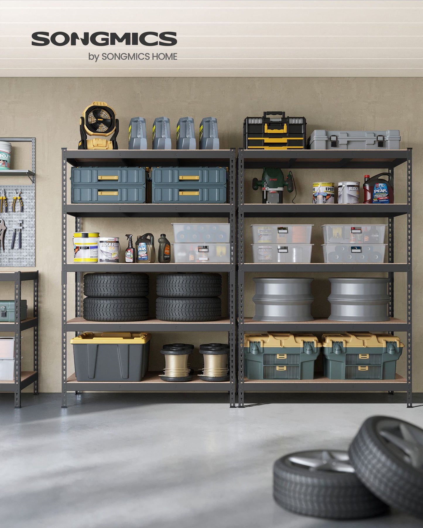 5-Tier Storage Shelves Set of 2