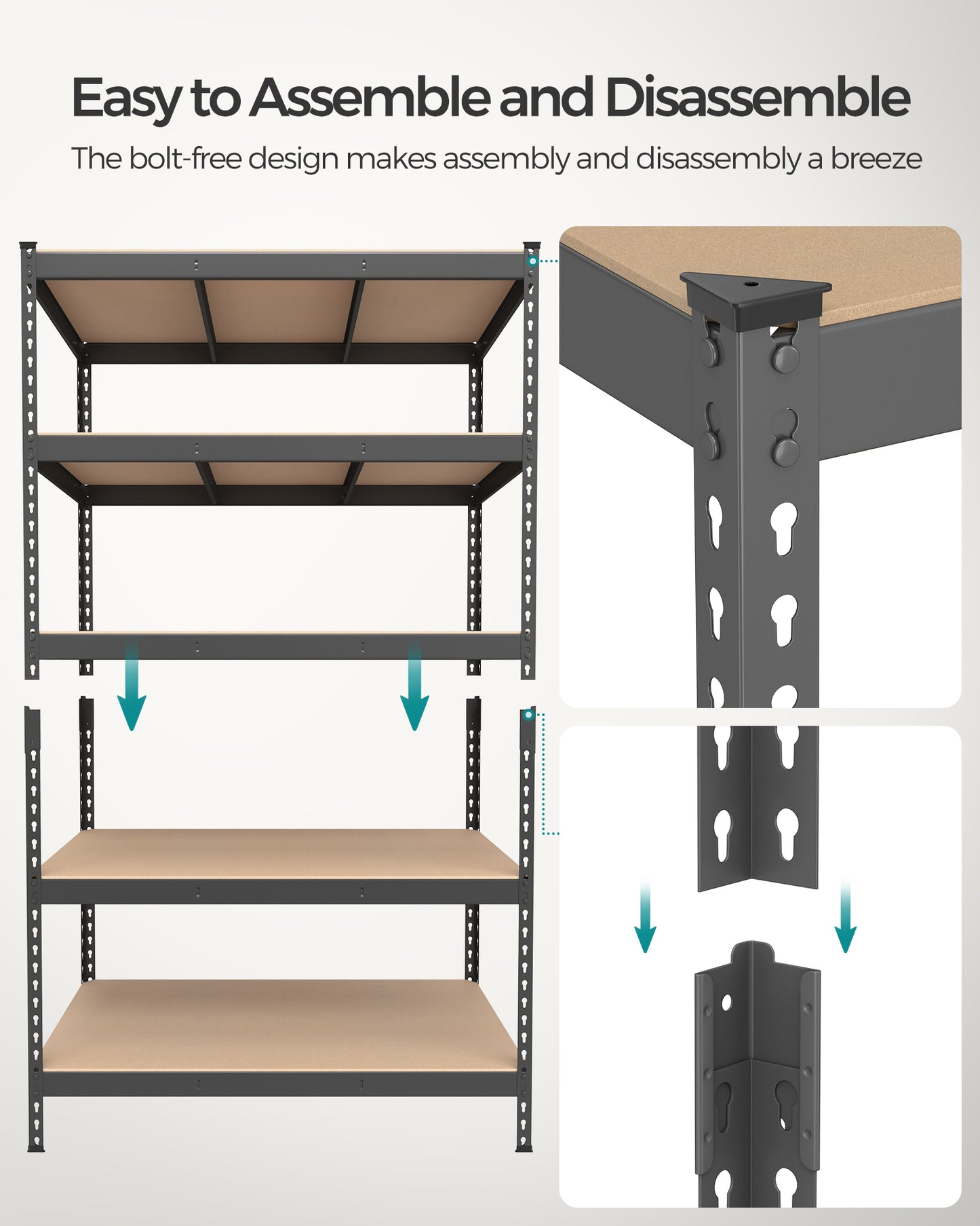5-Tier Storage Shelves Set of 2