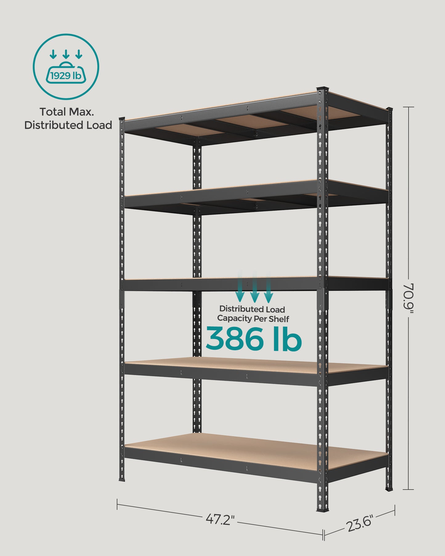 5-Tier Storage Shelves Set of 2