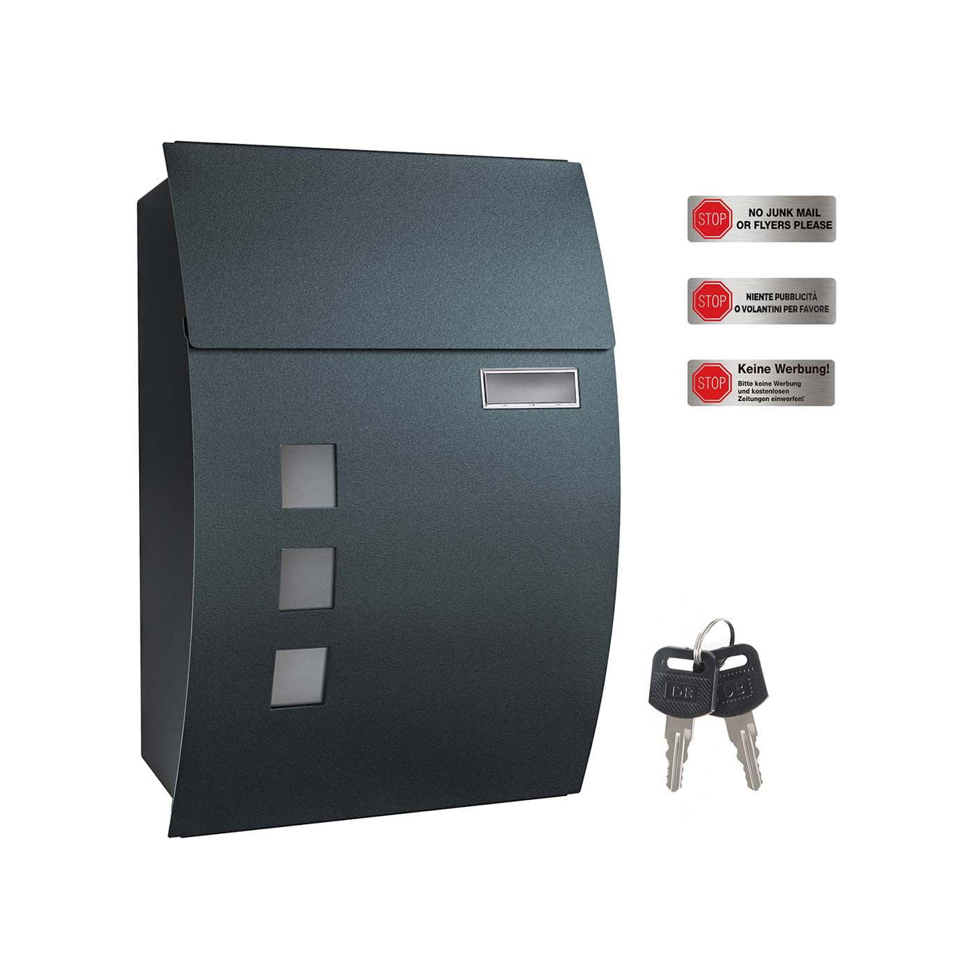 Wall-Mounted Lockable Mailbox with View Window - image 1