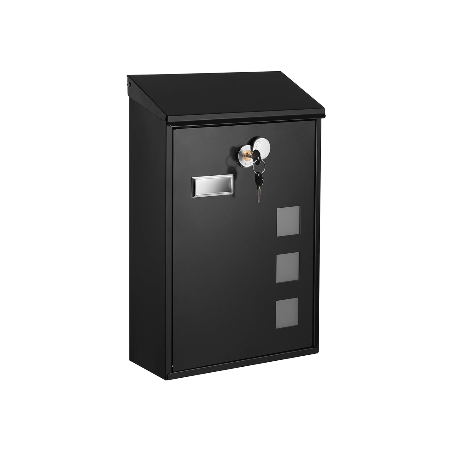 Wall-Mounted Post Letter Box Black - image 1