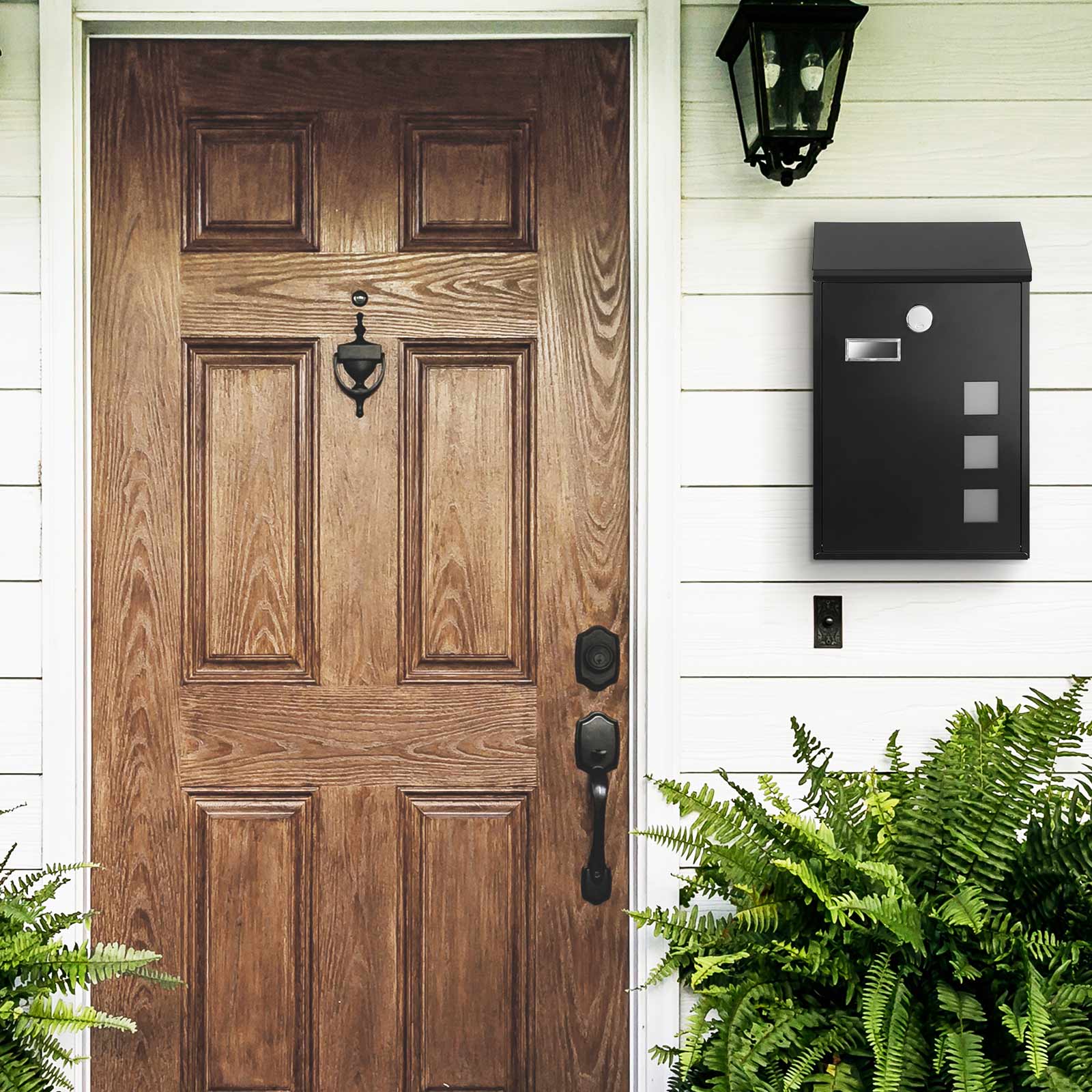 Wall-Mounted Post Letter Box Black - image 2