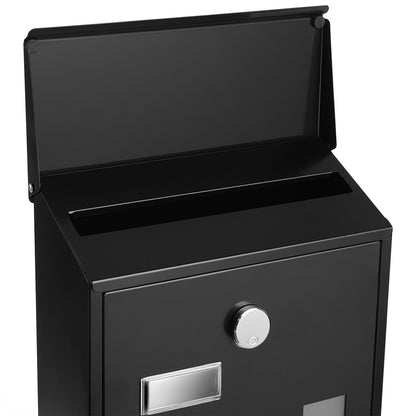 Wall-Mounted Post Letter Box Black - image 6