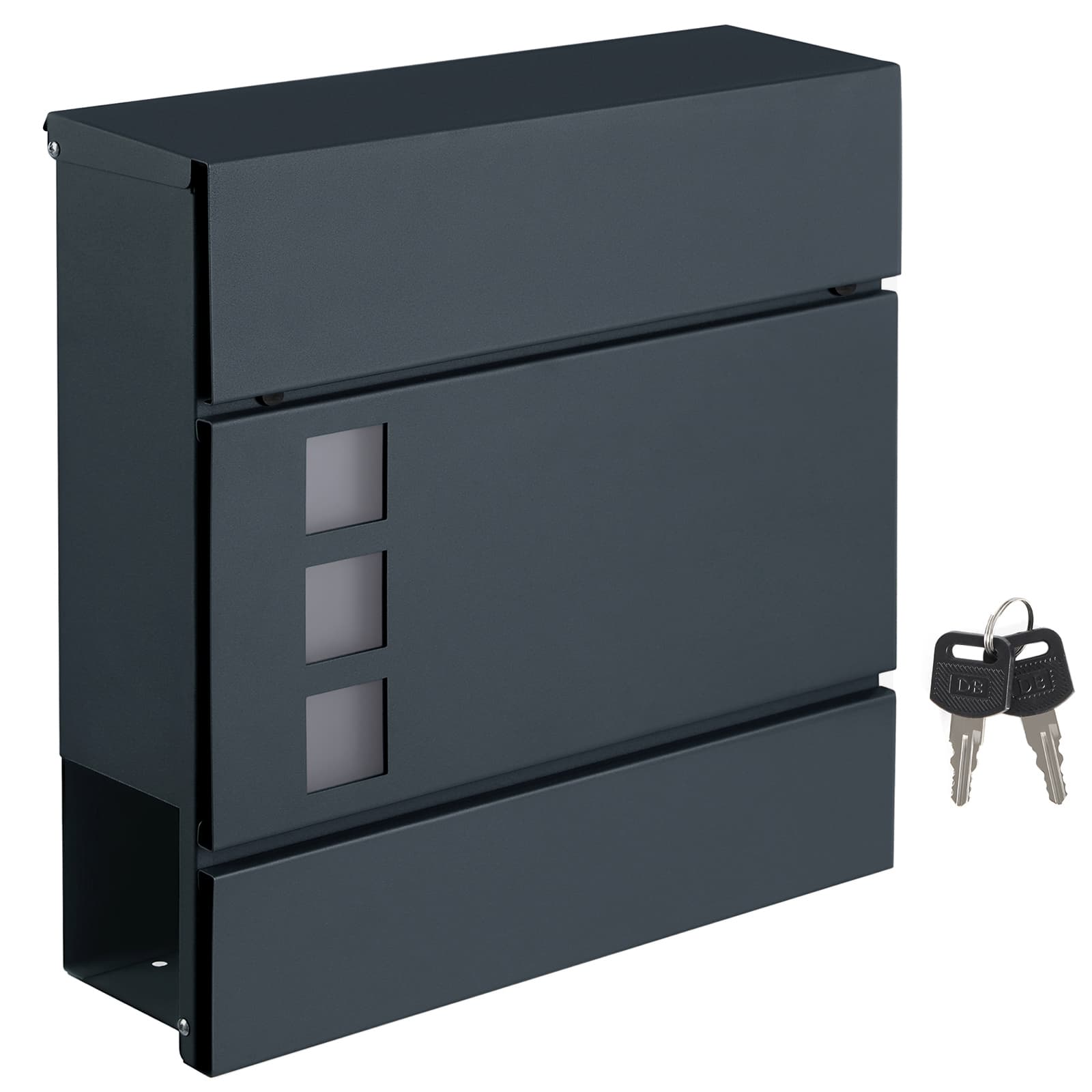 Black Wall-mounted Mail Box with Lock - image 10