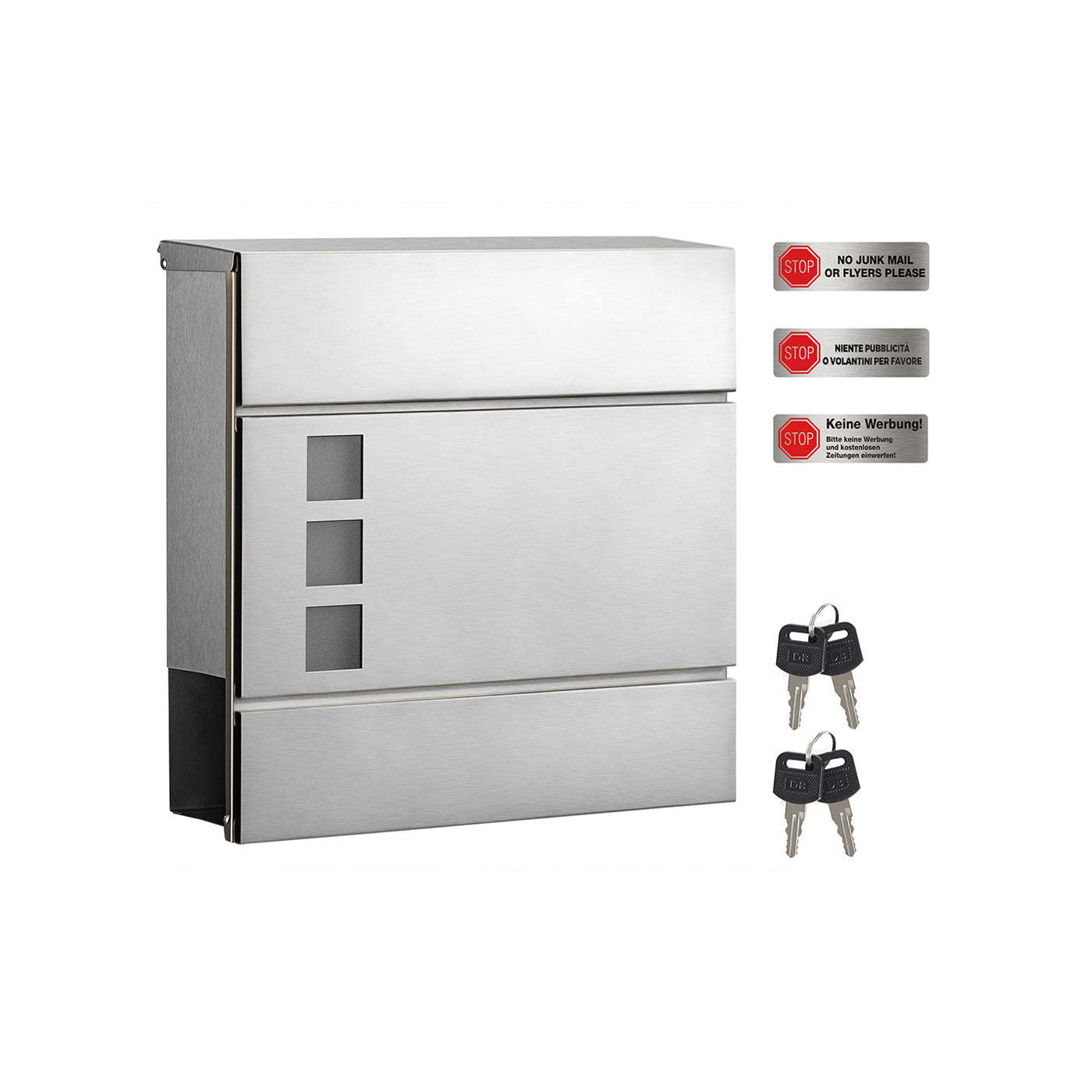 Black Wall-mounted Mail Box with Lock - image 17