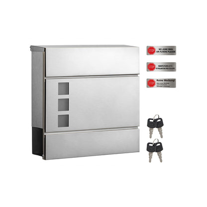 Black Wall-mounted Mail Box with Lock - image 17