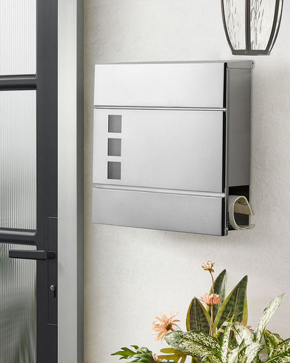 Black Wall-mounted Mail Box with Lock - image 19