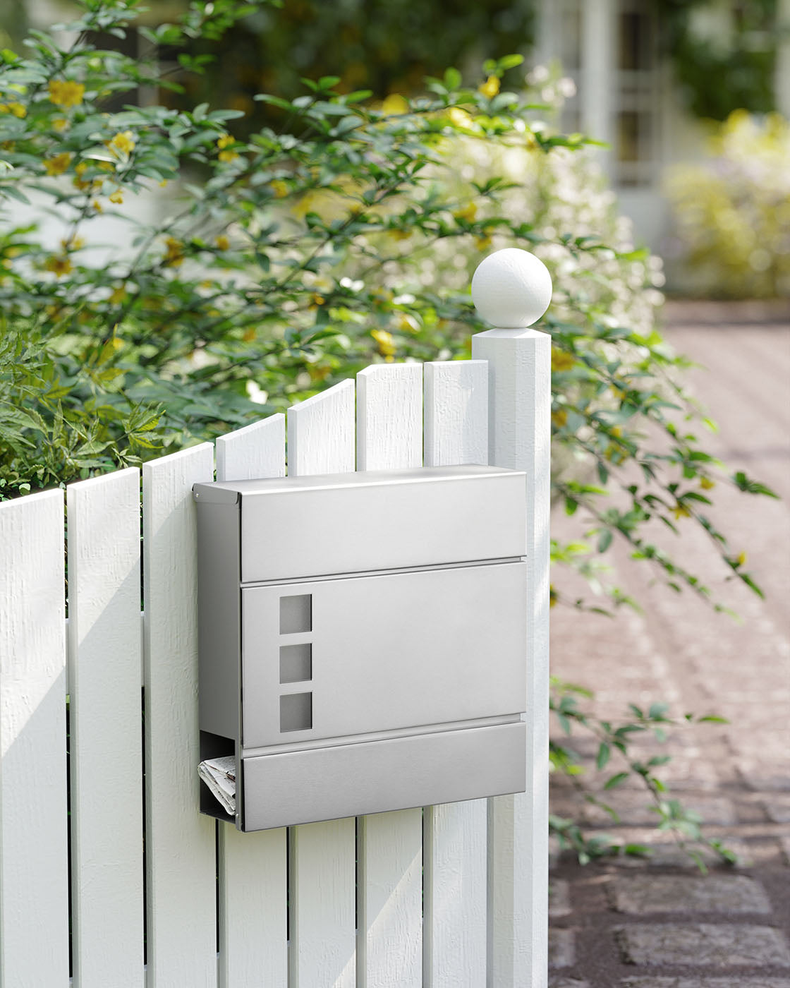 Black Wall-mounted Mail Box with Lock - image 20