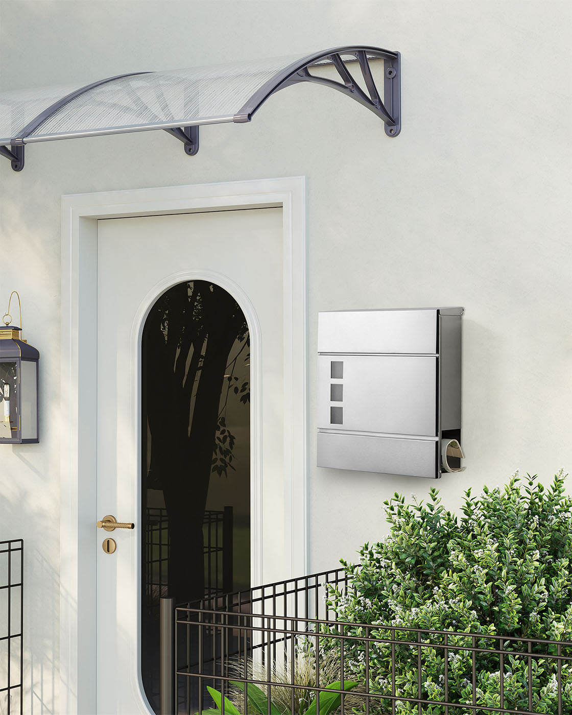 Black Wall-mounted Mail Box with Lock - image 21