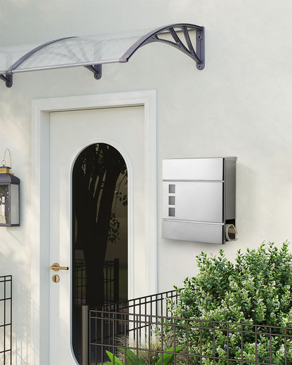 Black Wall-mounted Mail Box with Lock - image 21