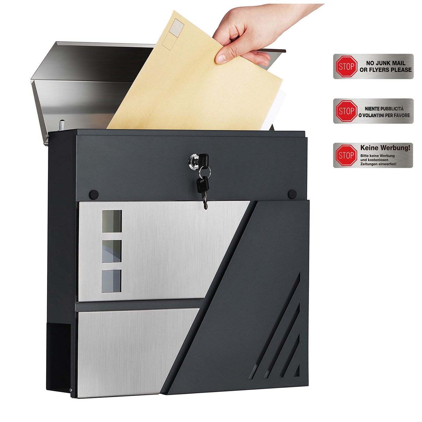 Large Locking Mailbox for Wall - image 3