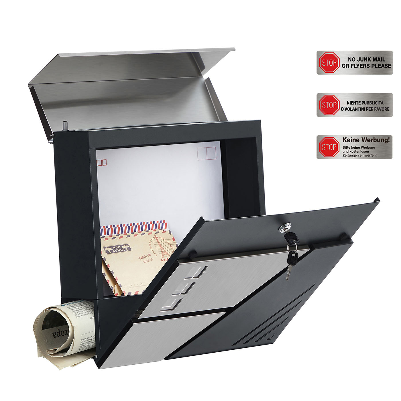Large Locking Mailbox for Wall - image 5
