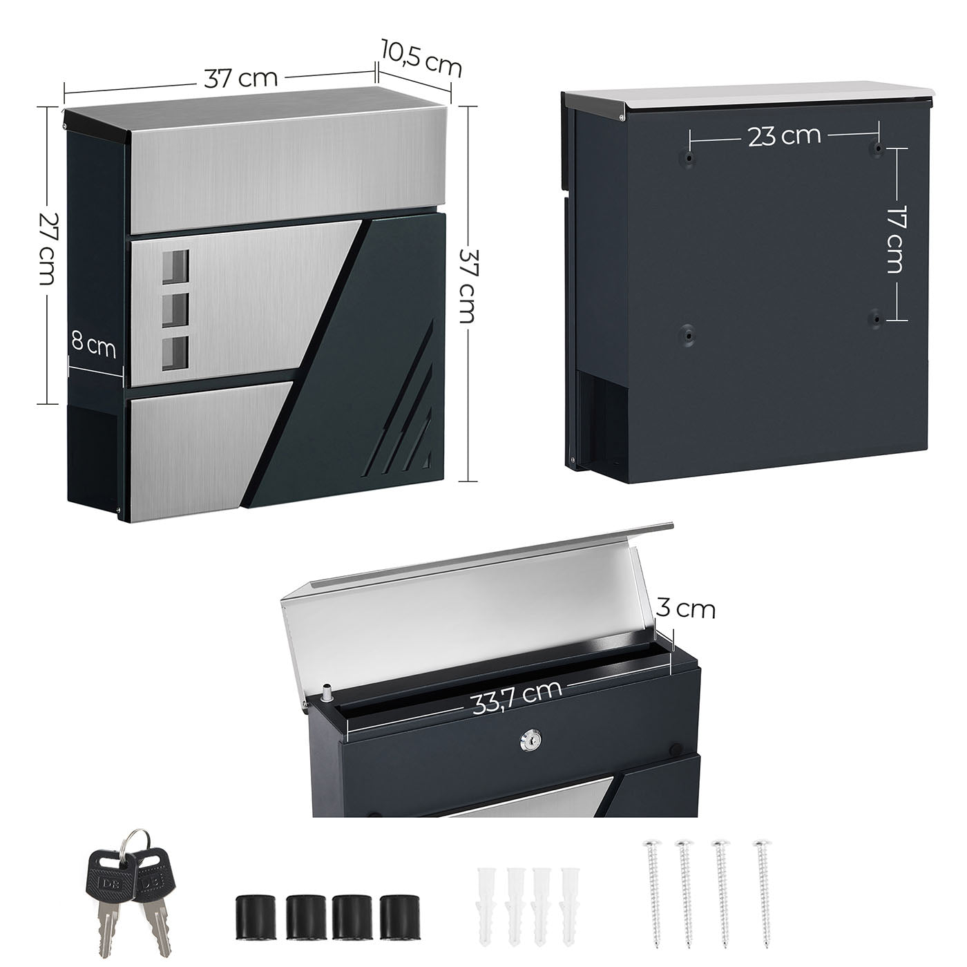 Large Locking Mailbox for Wall - image 7
