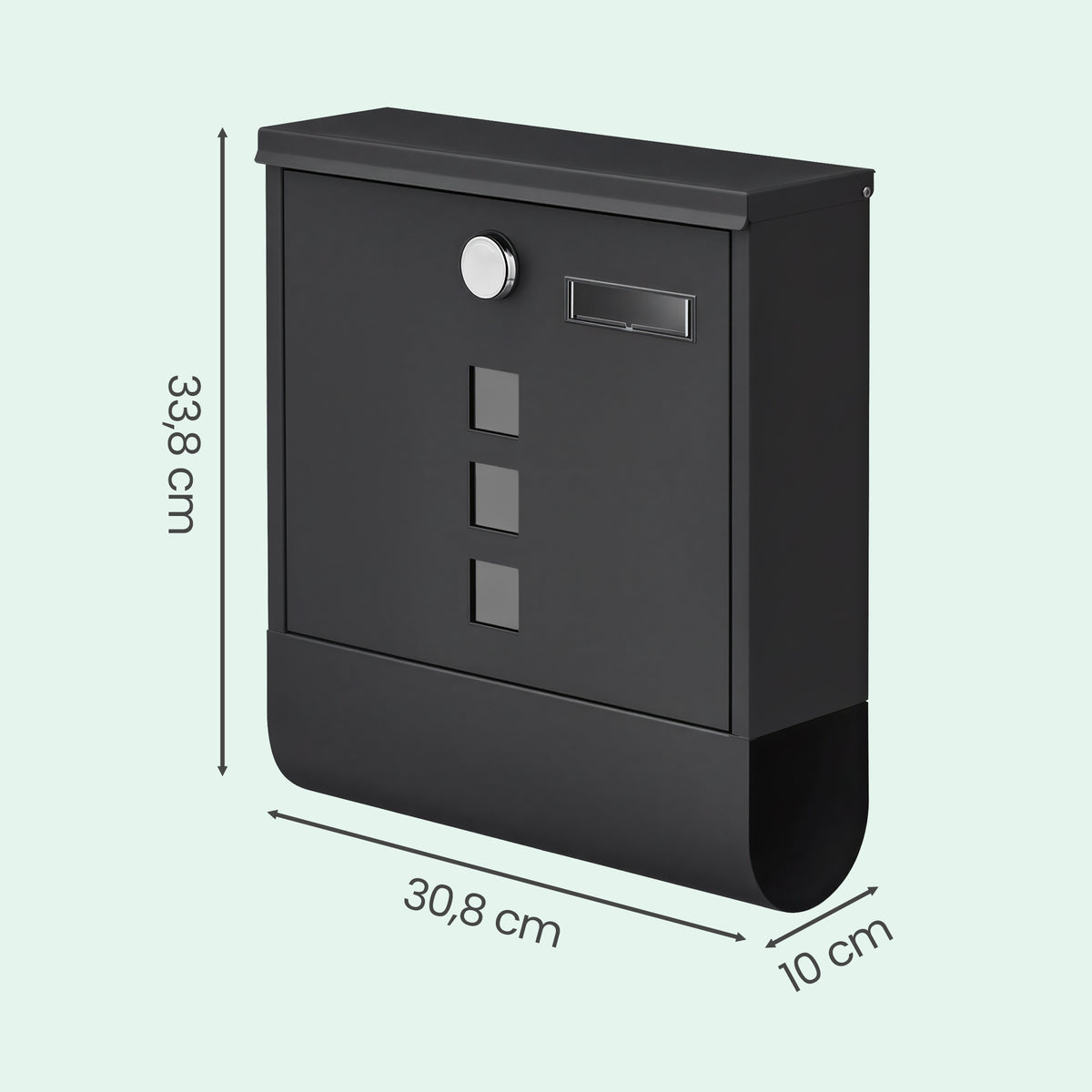 Mailbox, Wall Mounted Letterbox, for Gate