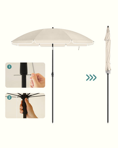 Parasol 2m UPF 50+, Beach Umbrella - image 2