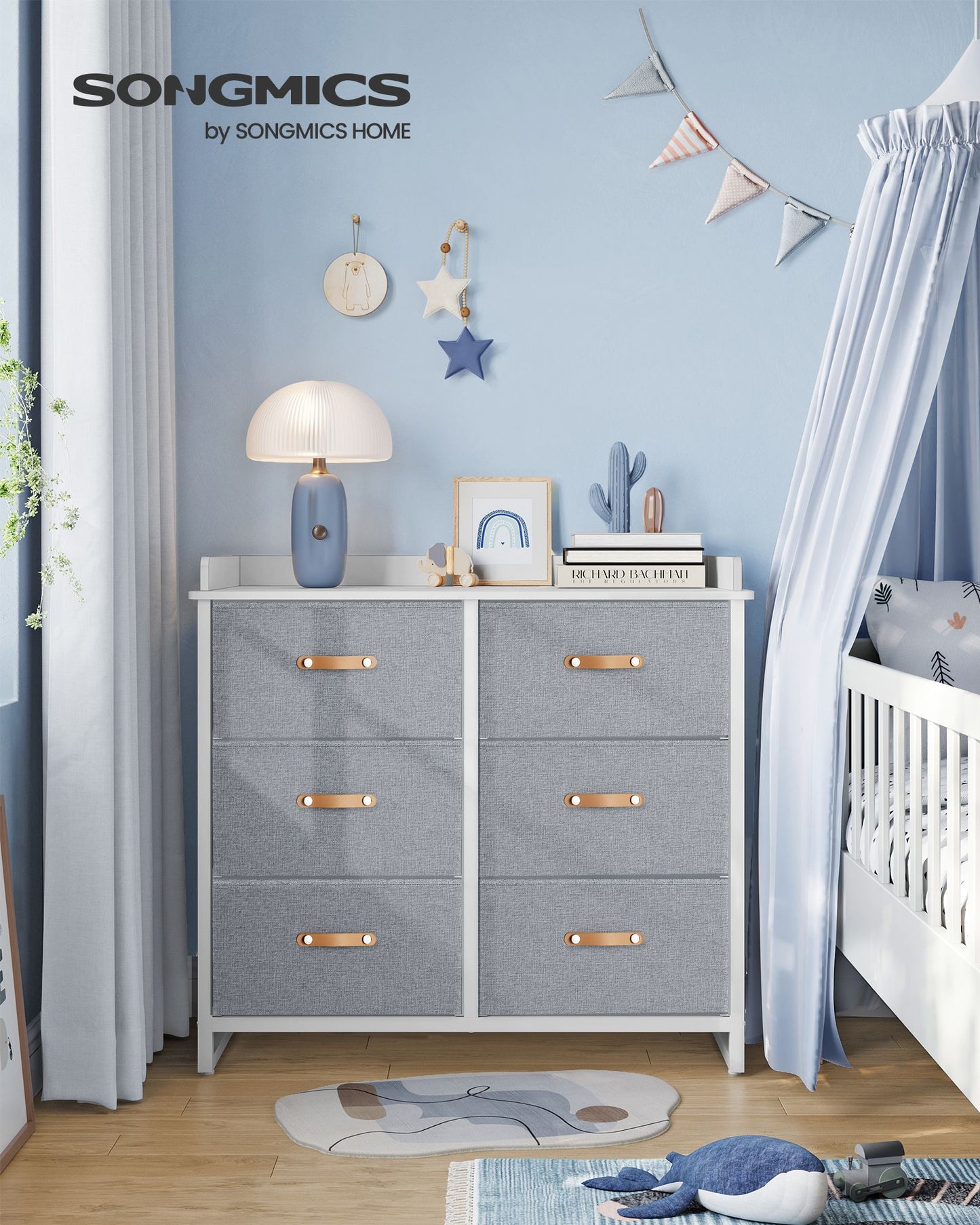 Water-Resistant Kids Dresser with 6 Drawers