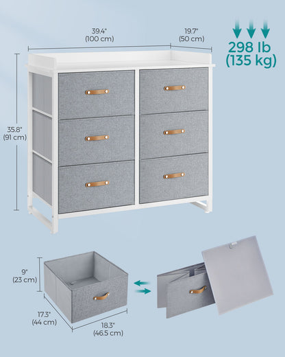 Water-Resistant Kids Dresser with 6 Drawers