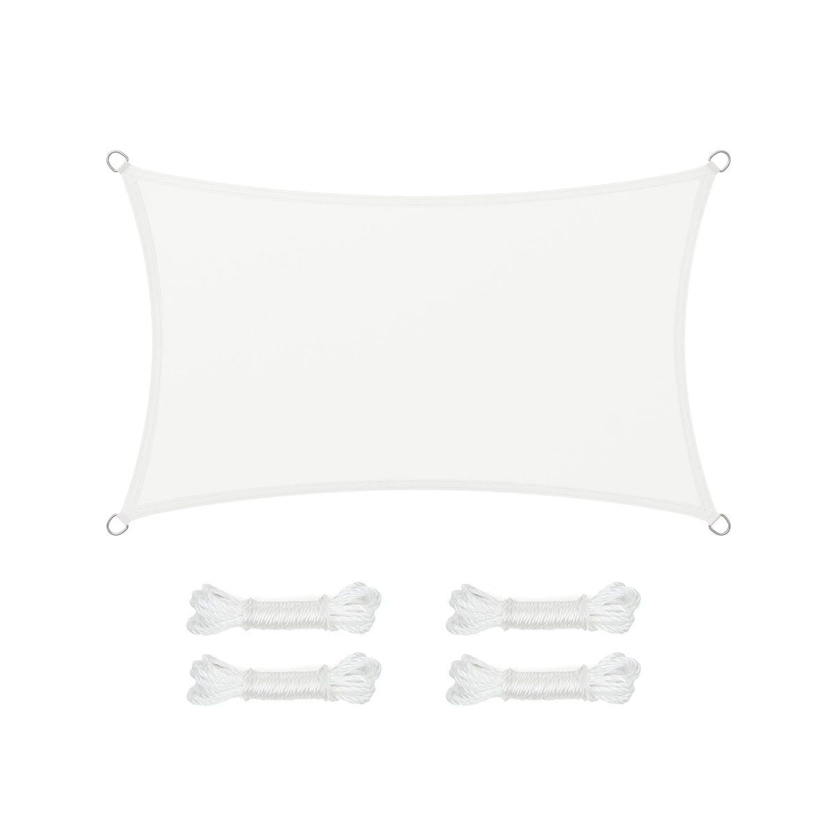 White Rectangular Shade Sail — 3 x 5 m