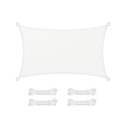 White Rectangular Shade Sail — 3 x 5 m